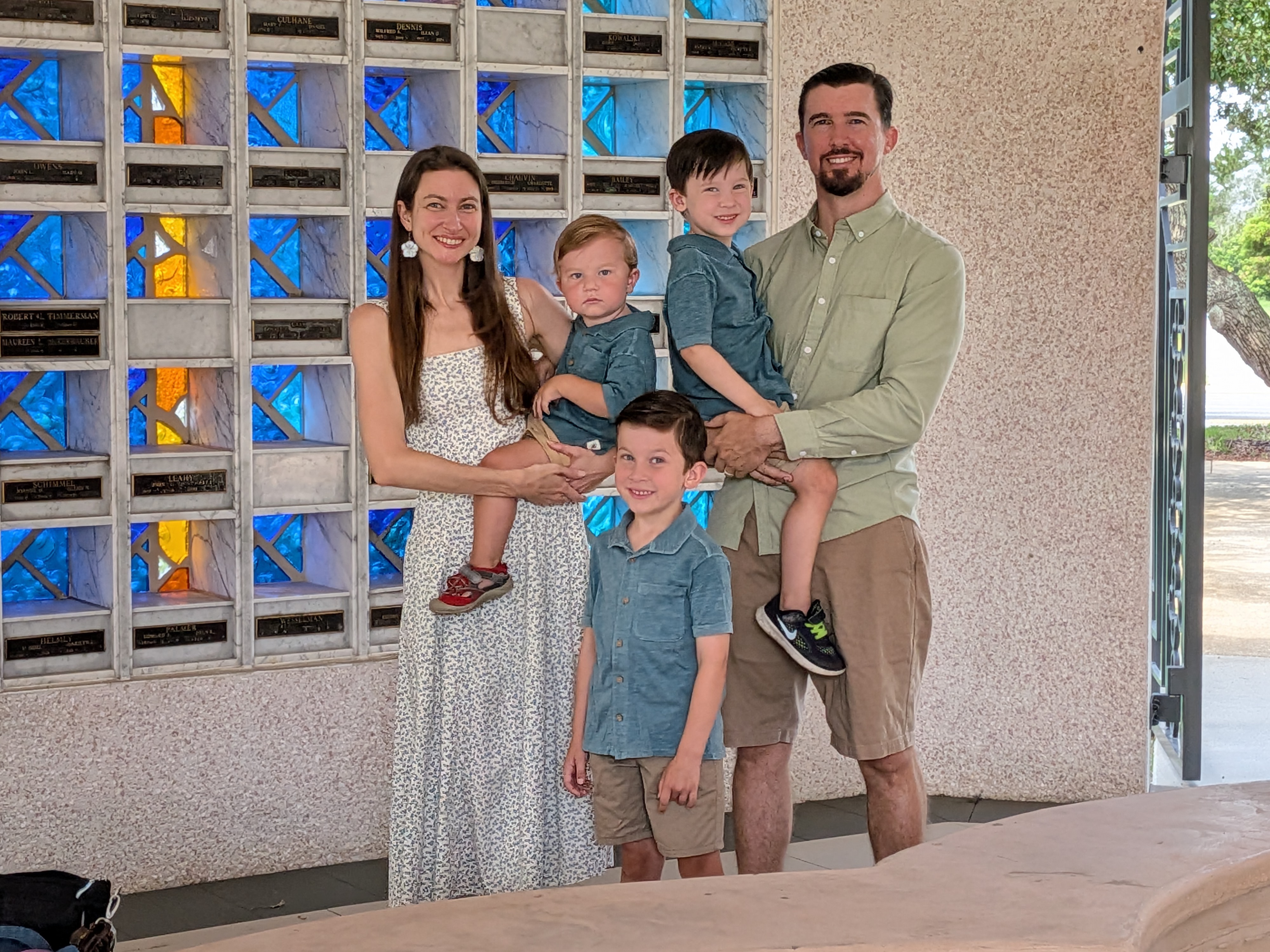 Jacob Dascomb with his wife and three sons